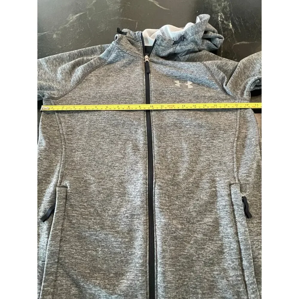 Under Armour  ColdGear ladies hoodie gray fitted design fullzip SM - Picture 6 of 10